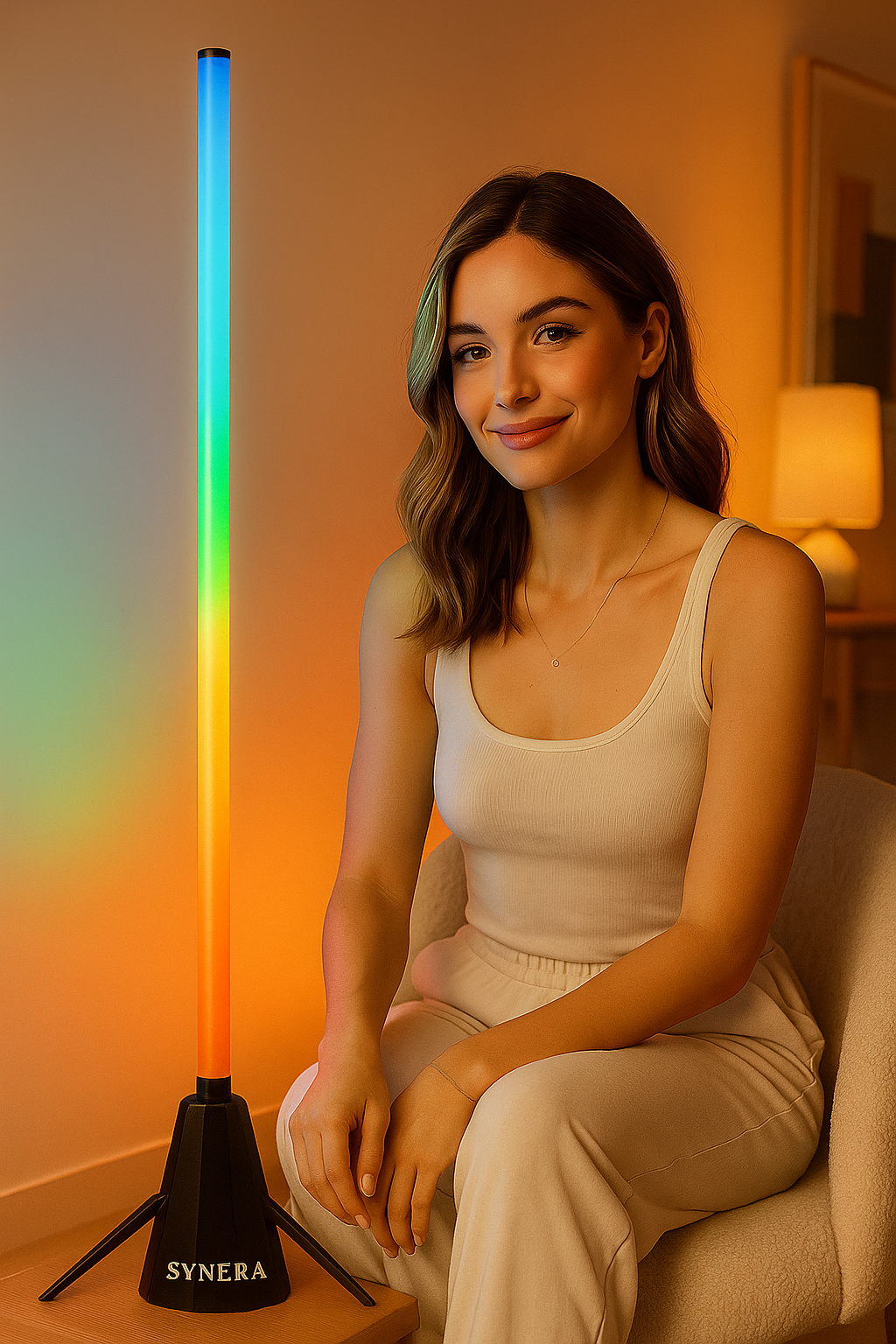 Synera™ 360° Smart RGB Floor Lamp – Music Sync Mood Light with App & Remote